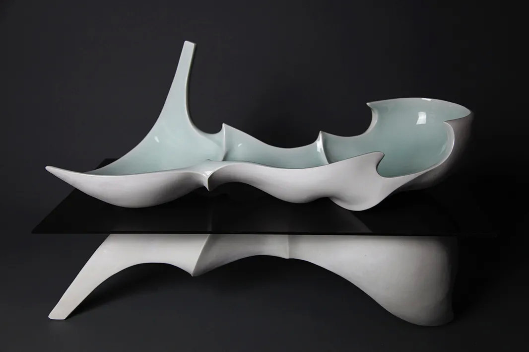 《竹影-山峰》60x30x45cm 陶 2019